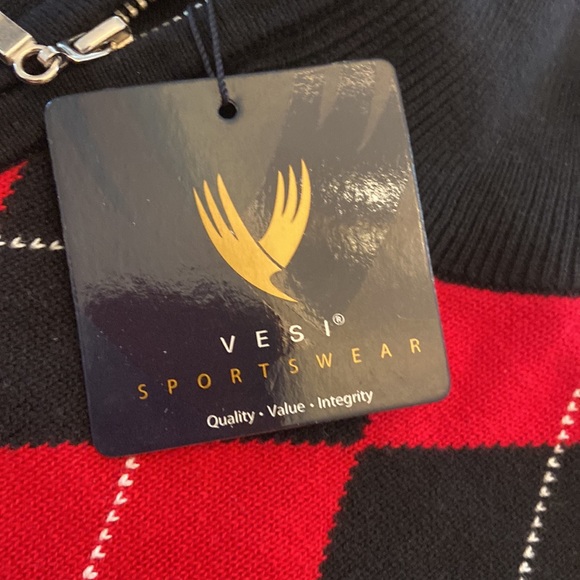 Men’s Ohio state 1/4 zip argyle sweater size medium - Picture 4 of 5